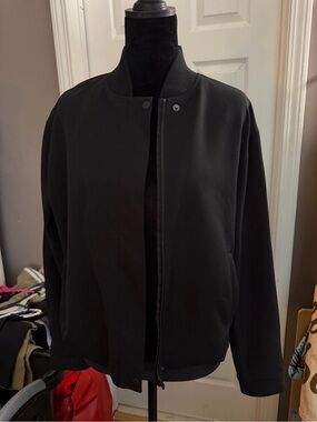Athleta Black Bomber Jacket